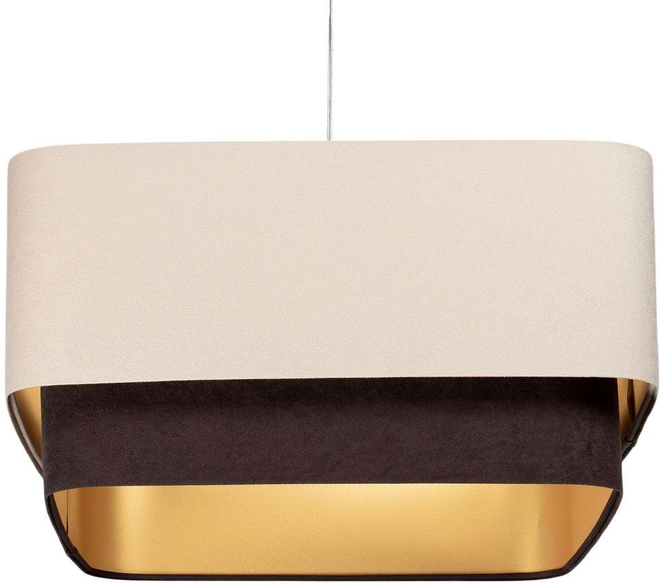 Darmowa Dostawa - Lampa wisząca 1x60 W złota-brązowa-beżowa BPS Koncept Kwadro Duo Sue KWD016