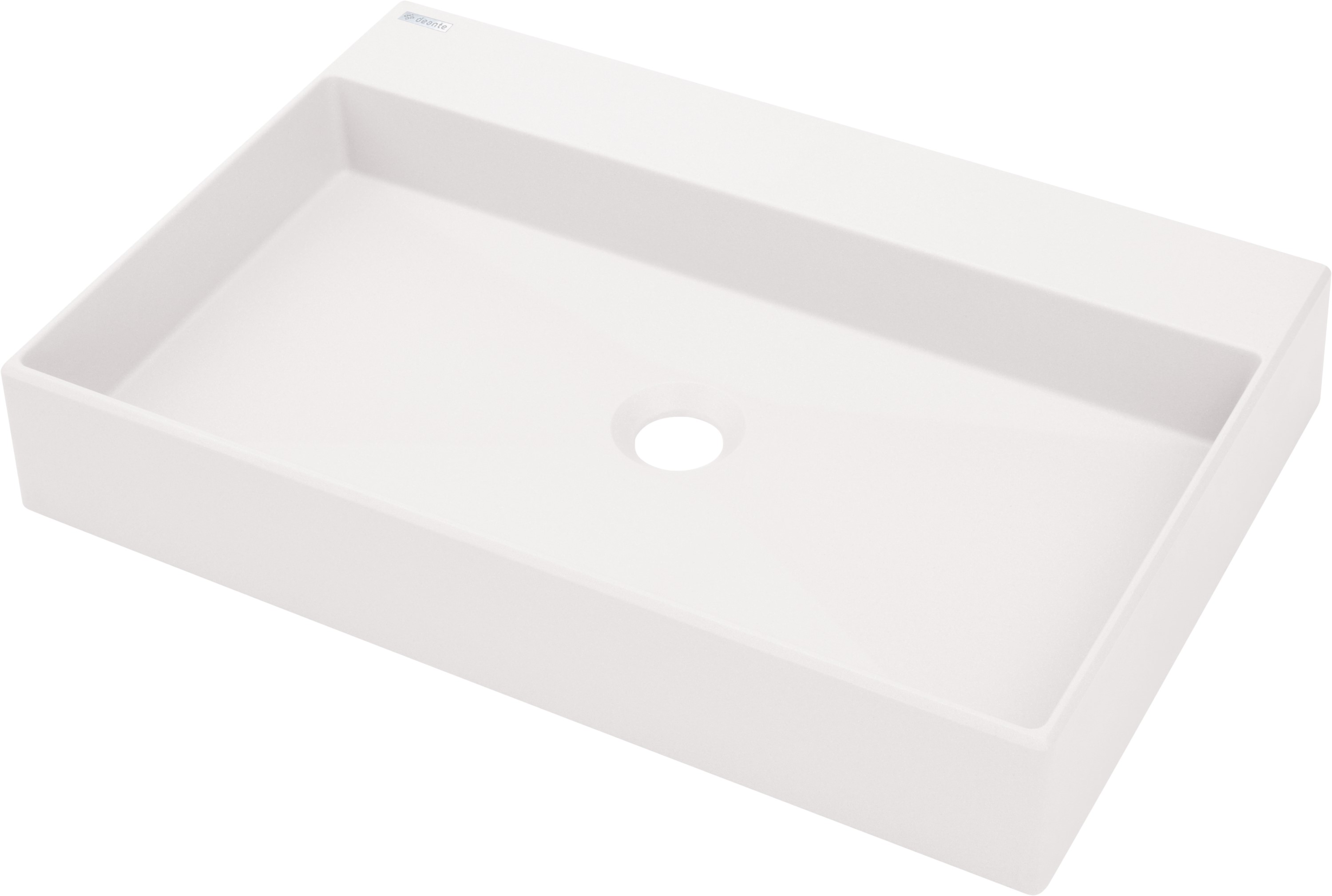 Darmowa Dostawa - Umywalka 60x40 cm prostokątna nablatowa biała Deante Correo CQRAU6S