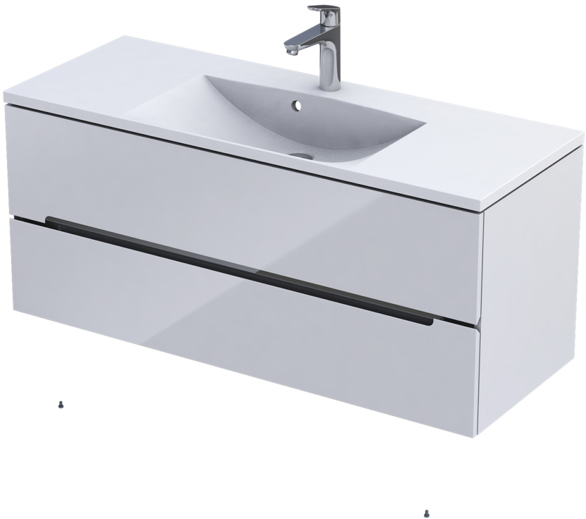 Darmowa Dostawa - Szafka wisząca podumywalkowa 119.6x45.5 cm Oristo Silver Uni OR33SD2S1201V3