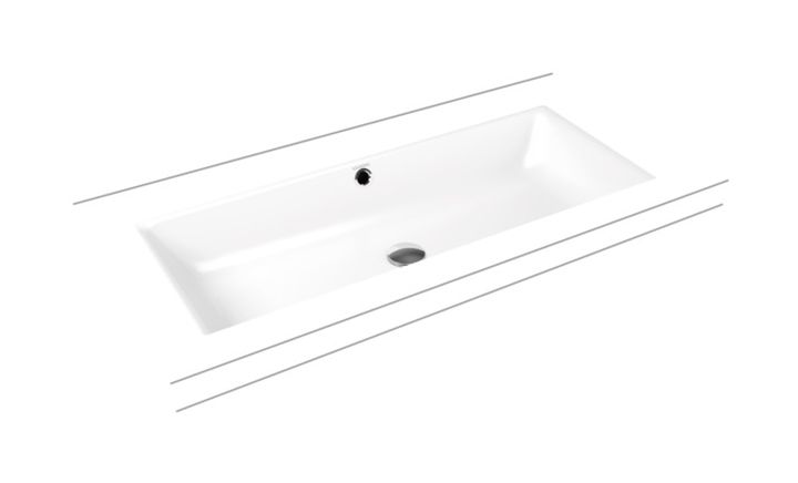 Darmowa Dostawa - Umywalka 90x38.5 cm prostokątna podblatowa biała Kaldewei Puro 901106003001