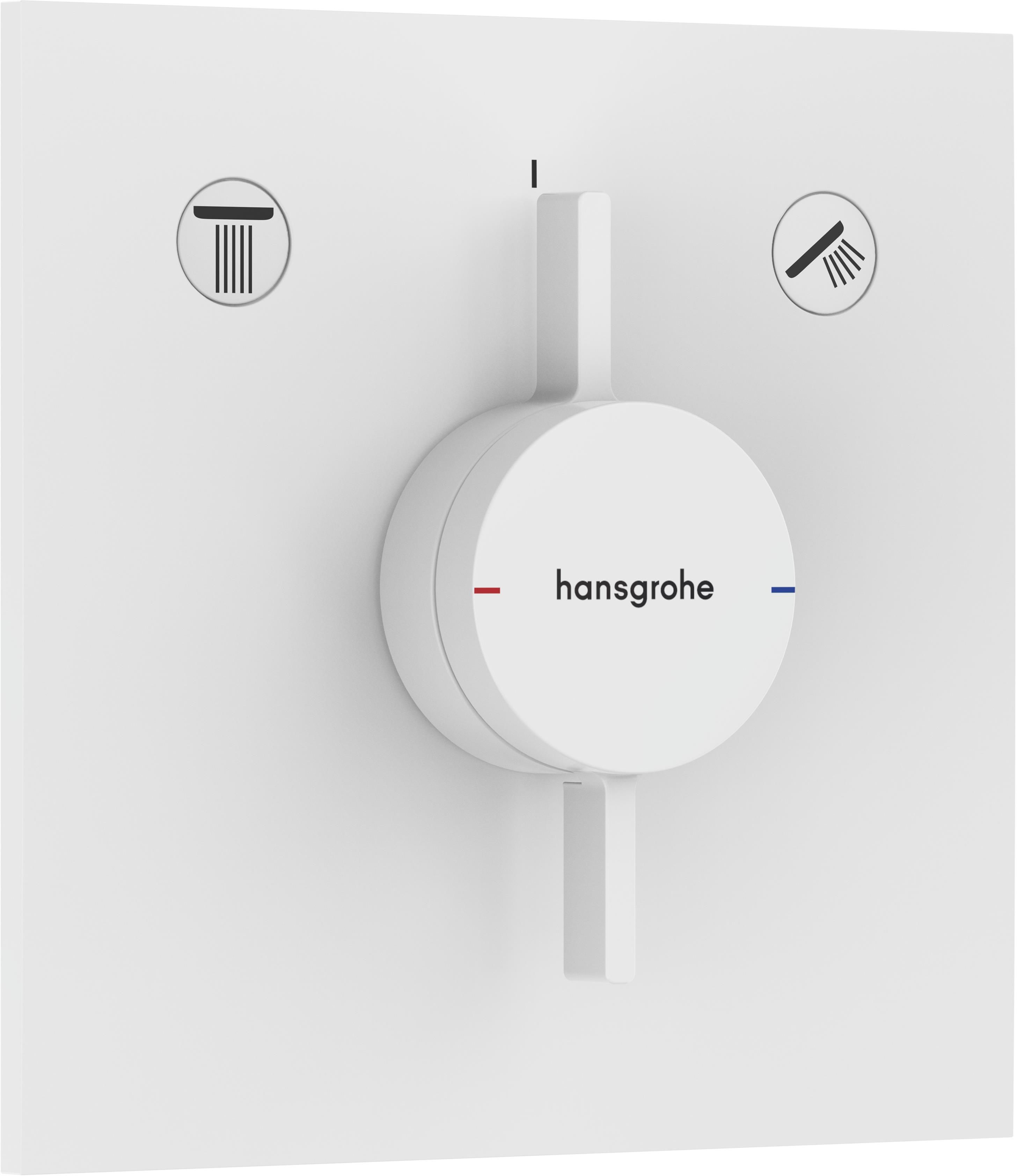 Darmowa Dostawa - Bateria wannowo-prysznicowa podtynkowa biała Hansgrohe DuoTurn E 75417700