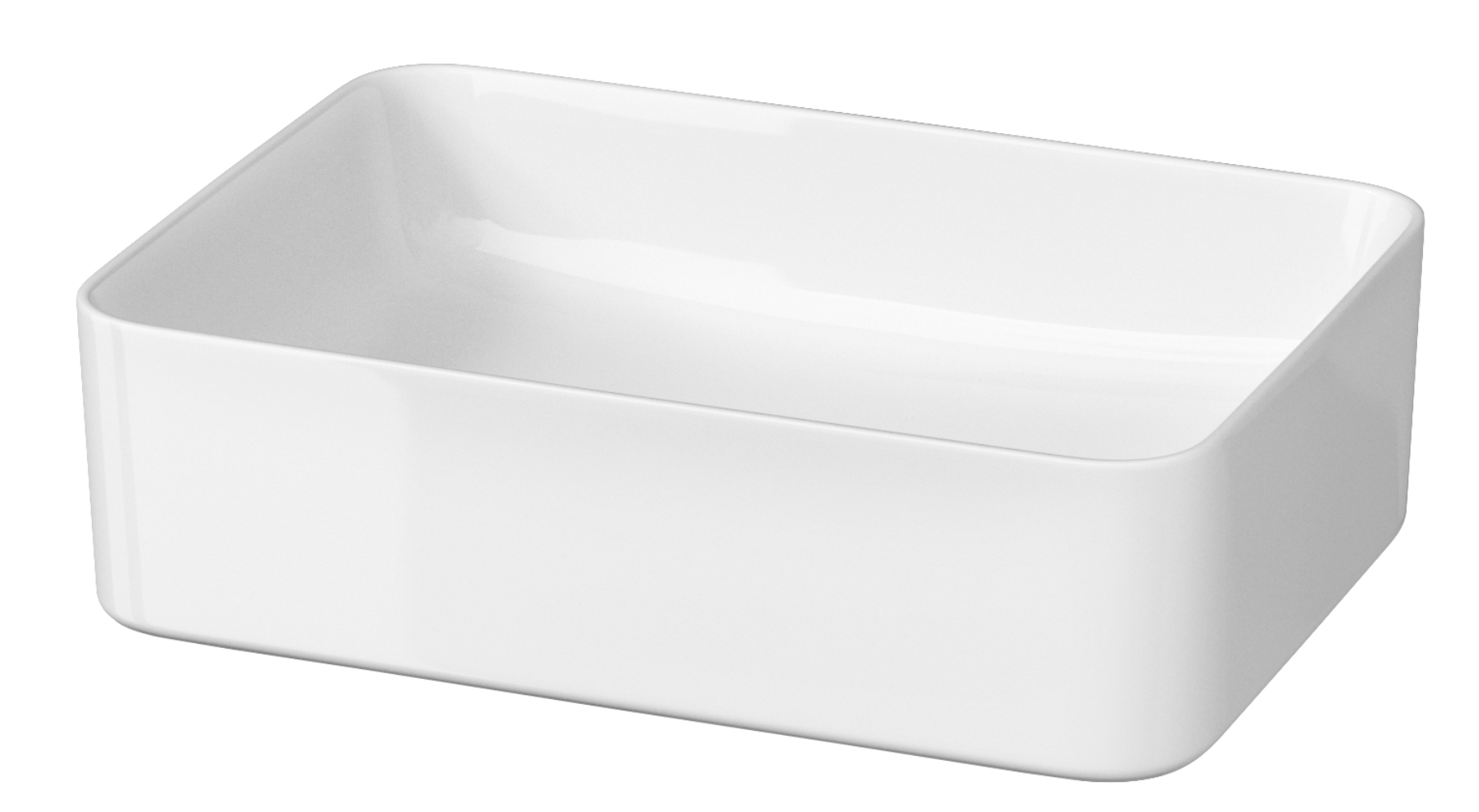 Darmowa Dostawa - Umywalka 49.5x34.5 cm prostokątna nablatowa biała Cersanit Crea K114001ECO
