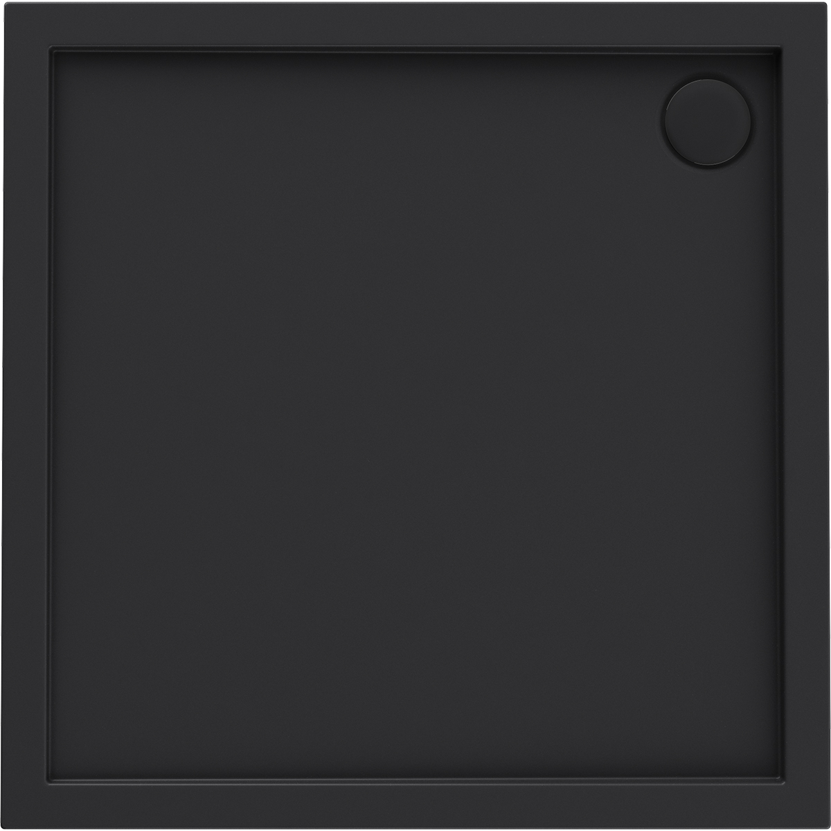 Darmowa Dostawa - Brodzik kwadratowy 90x90 cm czarny Oltens Superior 17001300