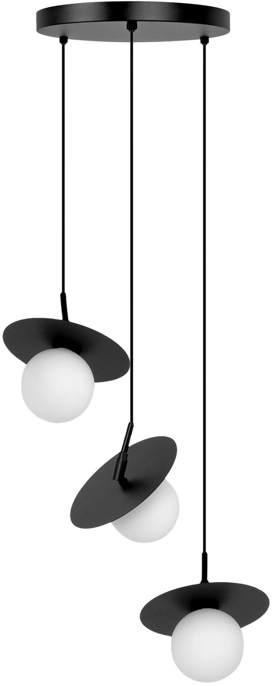 Darmowa Dostawa - Lampa wisząca 3x10 W biała-czarna Kaja Sante K5375
