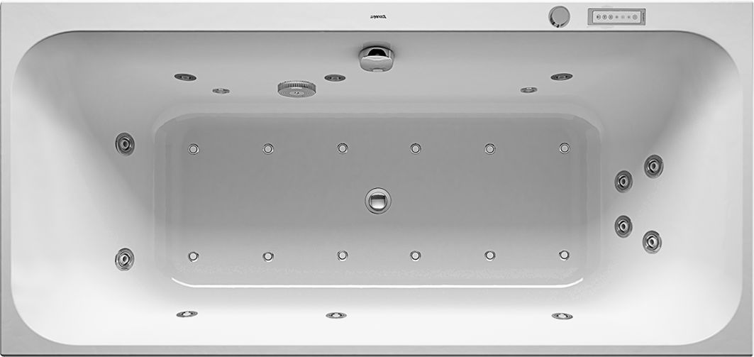 Darmowa Dostawa - Wanna z hydromasażem 190x90 cm prostokątna Duravit Happy D.2 760315000CE1000