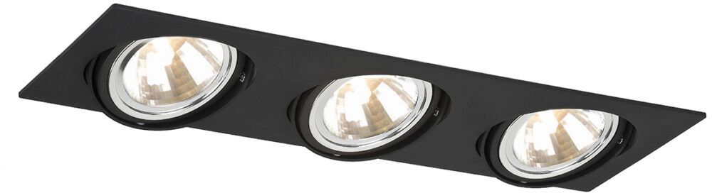 Darmowa Dostawa - Lampa do zabudowy 3x6 W czarna Argon Olimp 1329