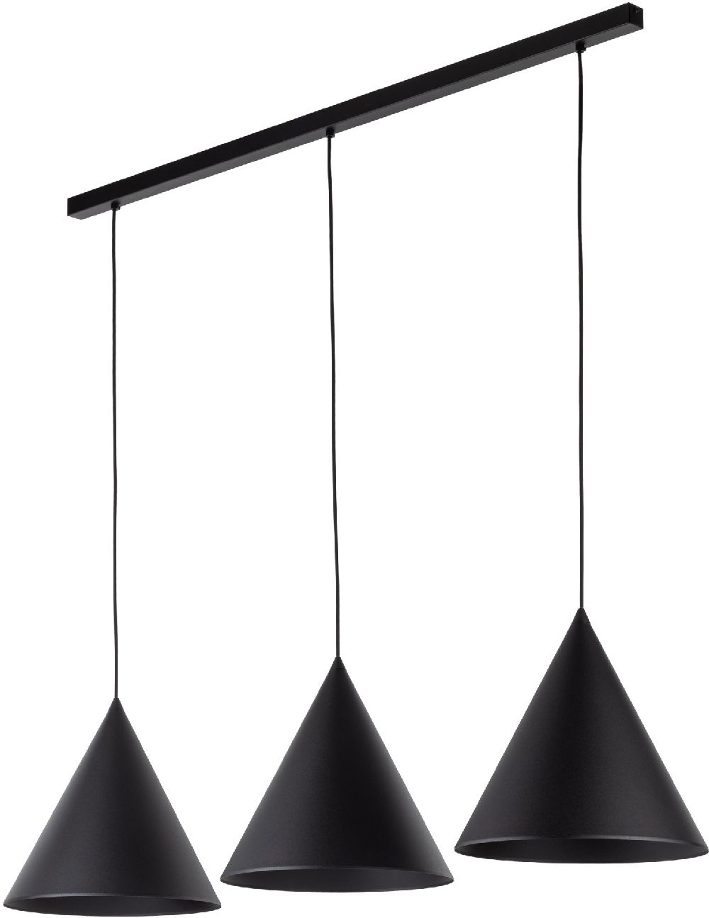 Darmowa Dostawa - Lampa wisząca 3x15 W czarna TK Lighting Cono 10068