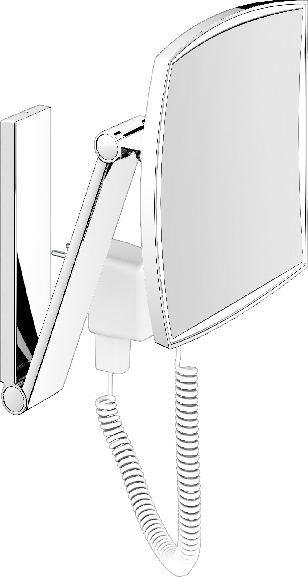 Darmowa Dostawa - Lusterko kosmetyczne 20x30.8 cm prostokątne z oświetleniem nikiel Keuco Cosmetic mirrors 17613059001