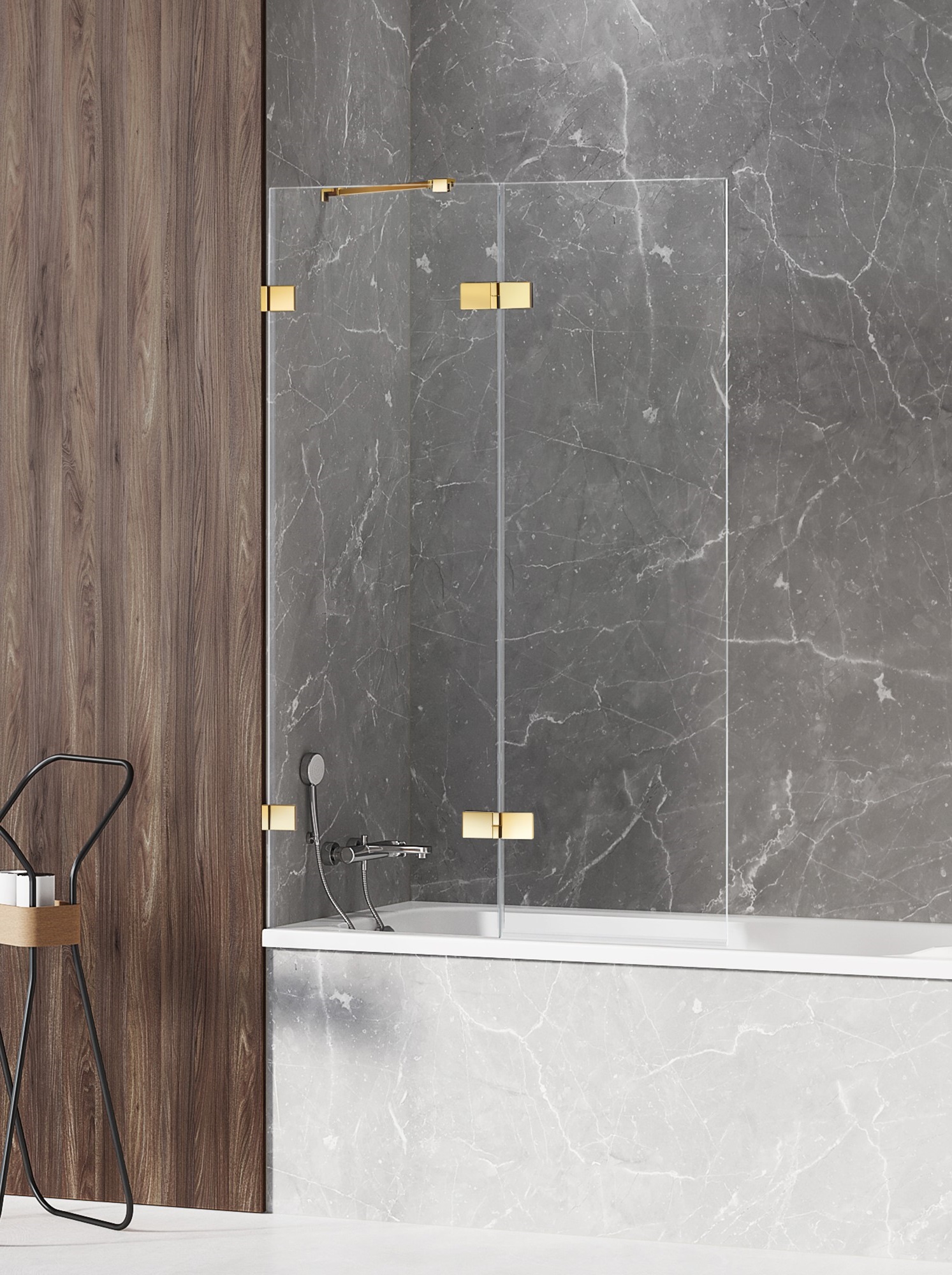 Darmowa Dostawa - Parawan nawannowy dwuczęściowy New Trendy Avexa Gold Shine EXK2190