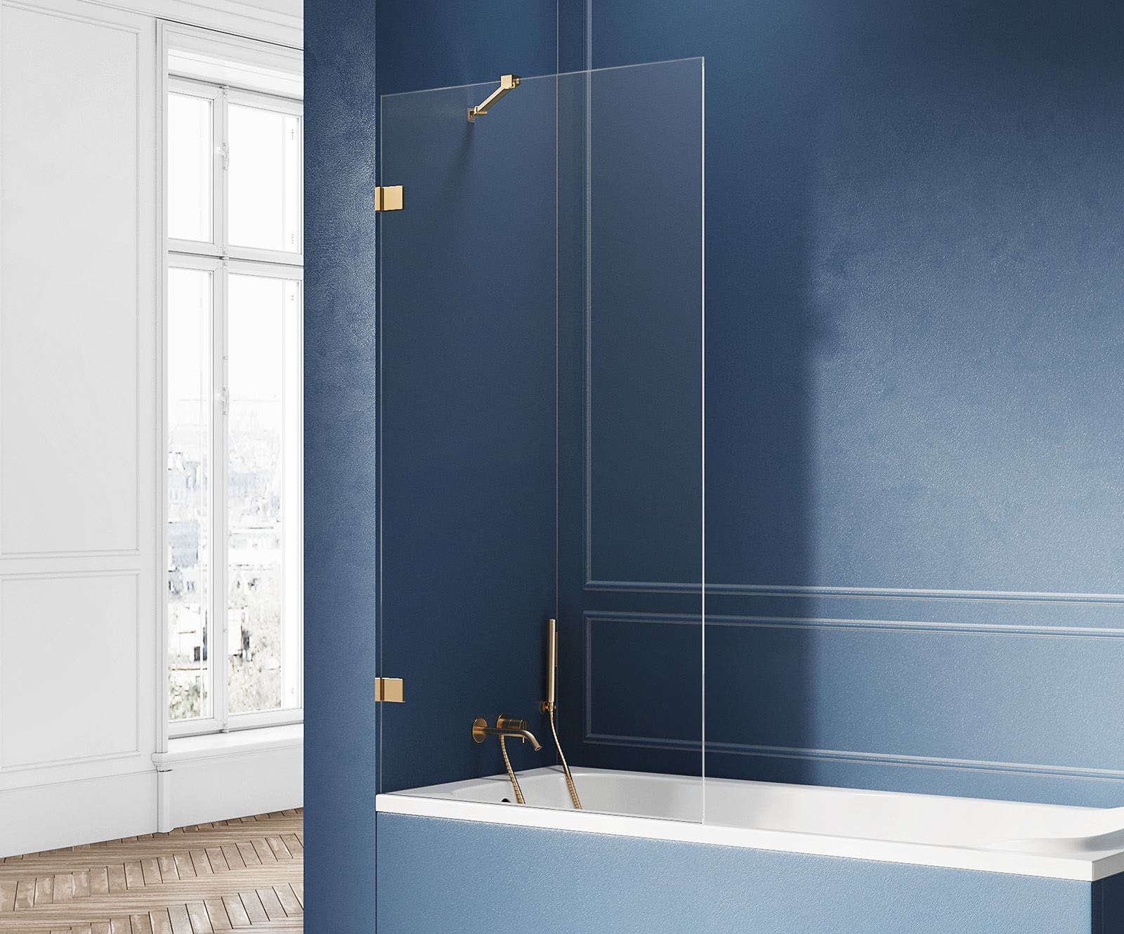 Darmowa Dostawa - Parawan nawannowy jednoczęściowy New Trendy Avexa Gold EXK2007
