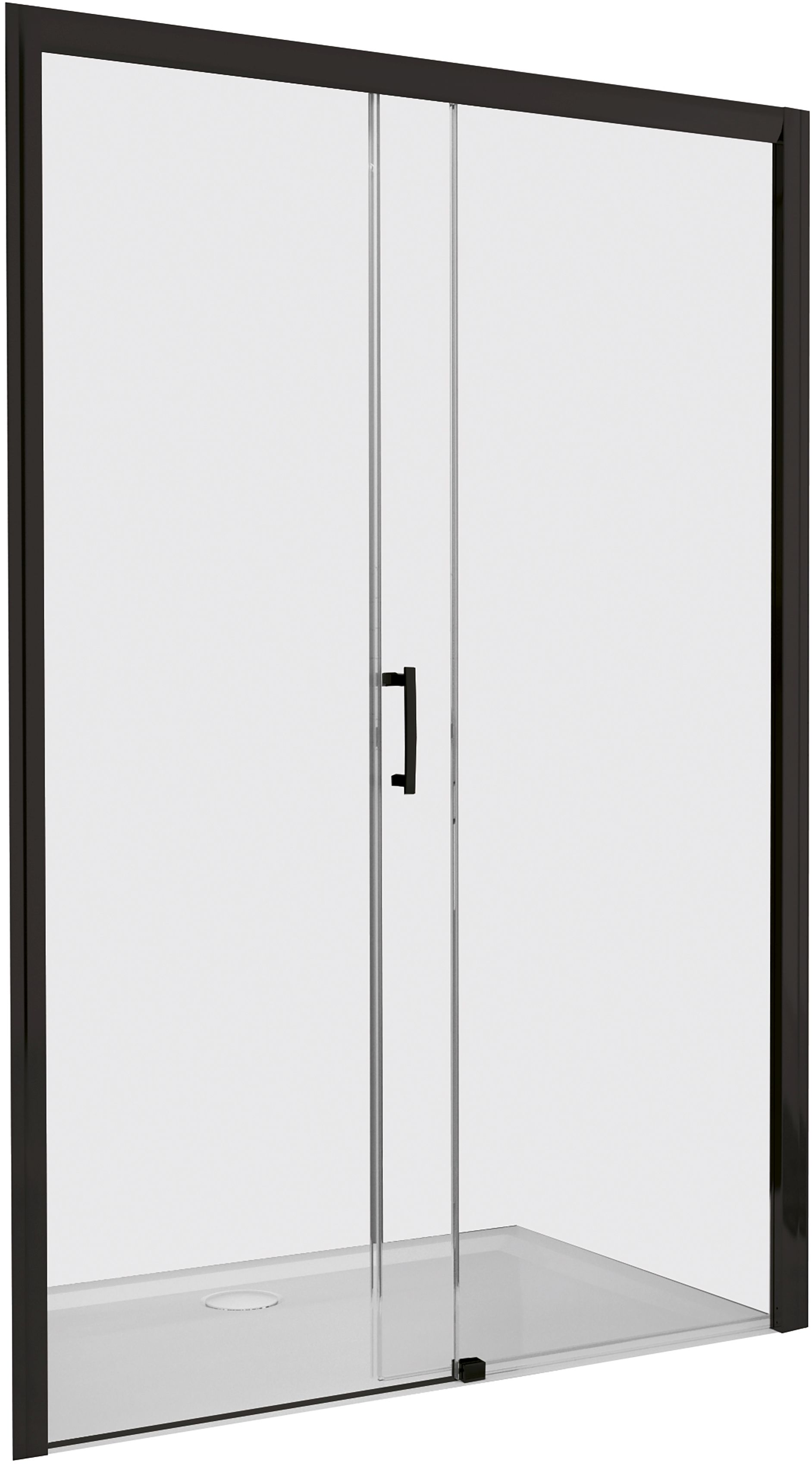 Darmowa Dostawa - Drzwi prysznicowe 110 cm rozsuwane czarny mat/szkło przezroczyste Sanplast Free Zone 600271314059401