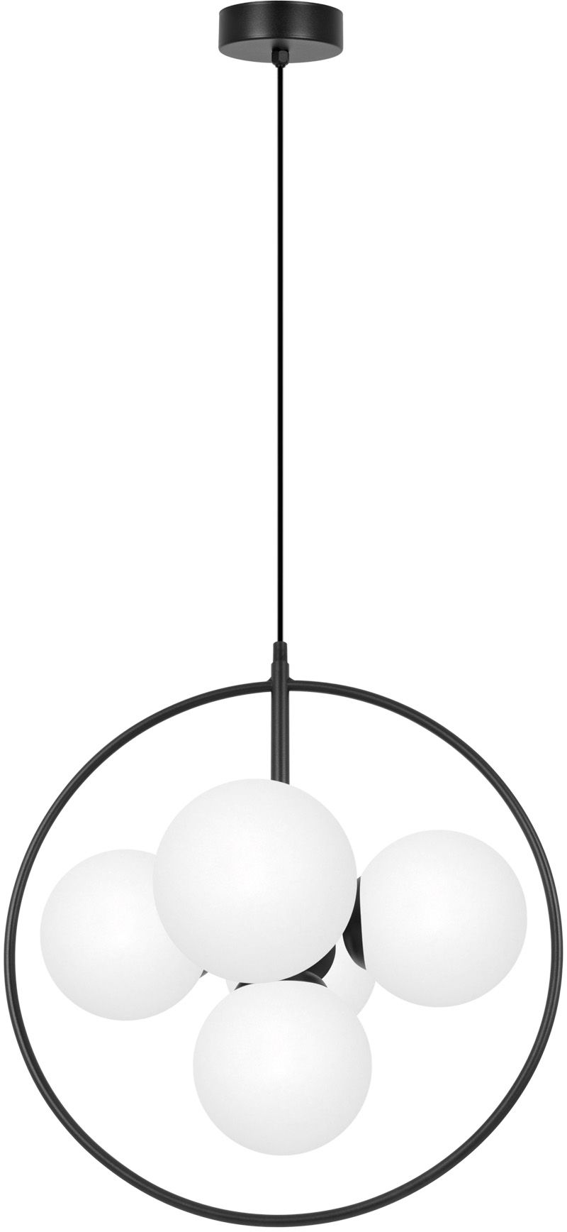 Darmowa Dostawa - Lampa wisząca 5x10 W biała-czarna Kaja Geo K3838