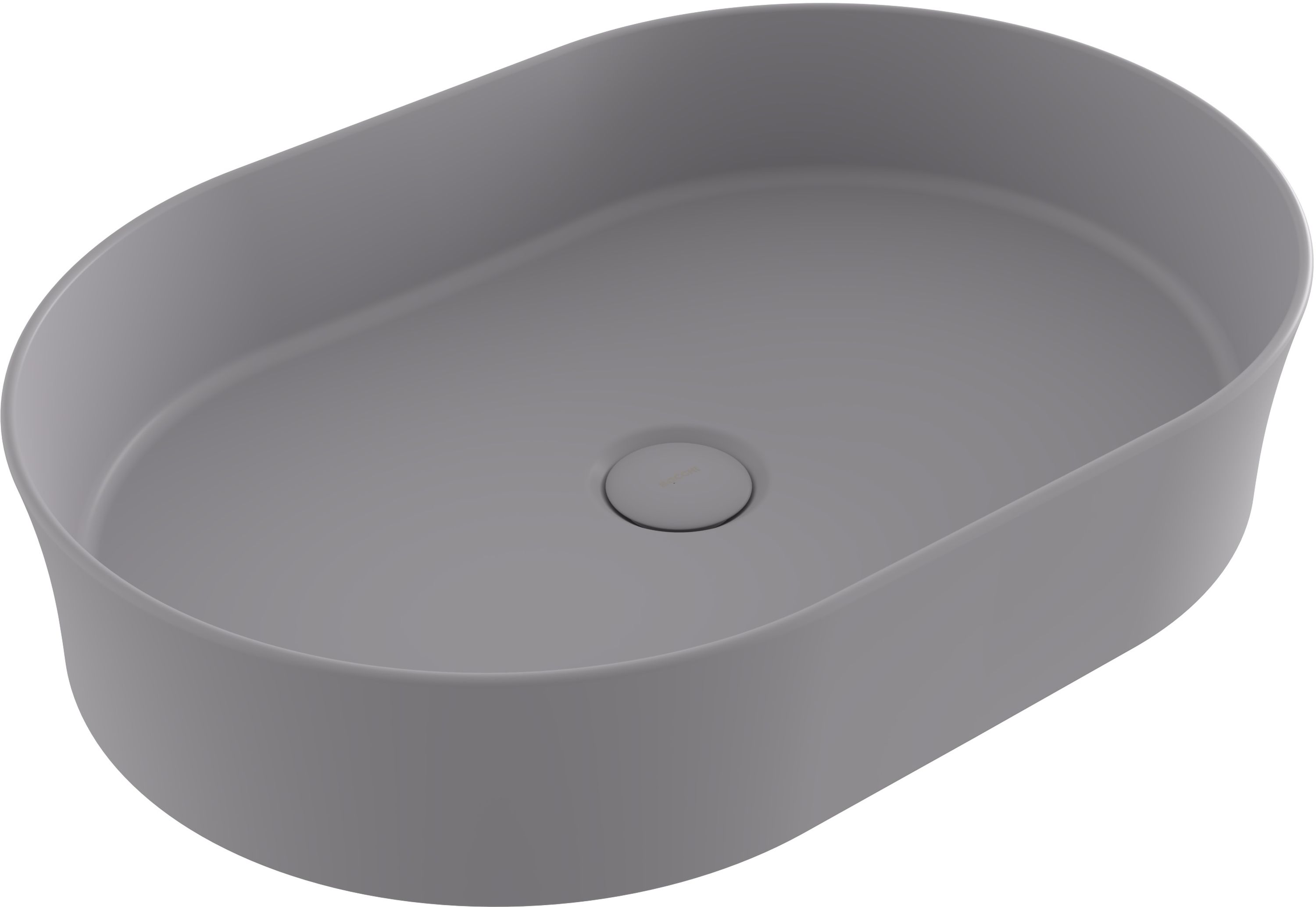 Darmowa Dostawa - Umywalka 54.9x37.9 cm owalna szary/kamień Bocchi Sottile Slim Line 15210060125