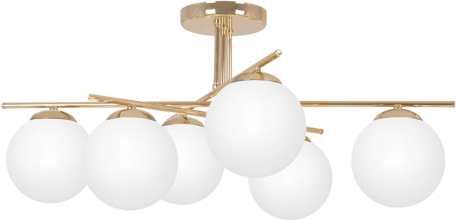 Darmowa Dostawa - Lampa podsufitowa 6x10 W biała-złota Kaja Rea K5424
