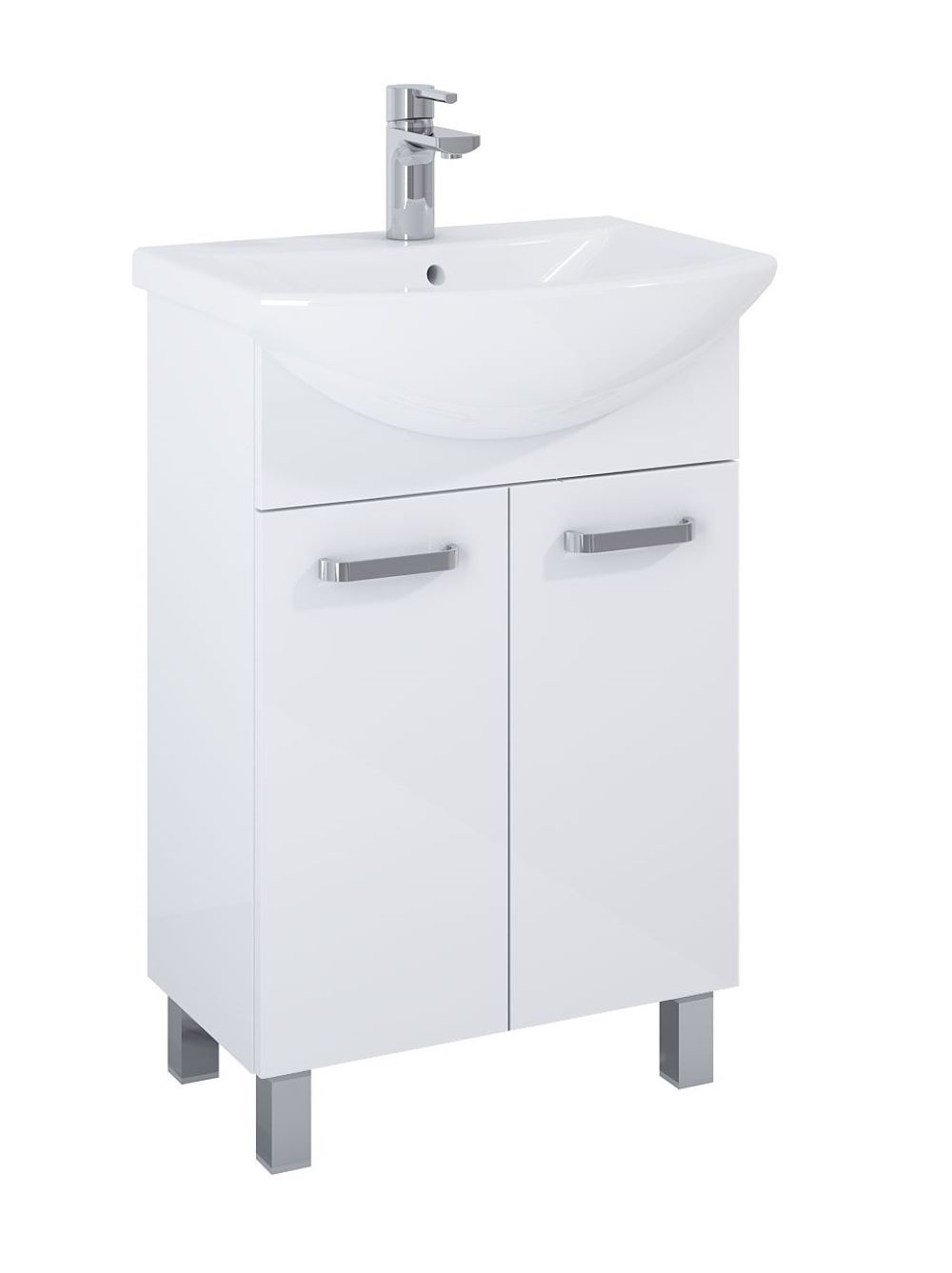Darmowa Dostawa - Umywalka z szafką 55.5 cm białą Elita Sunn RE169191008060