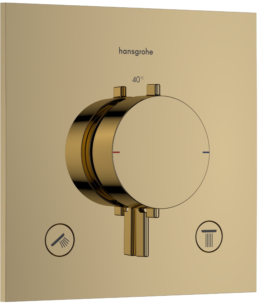 Darmowa Dostawa - Bateria wannowo-prysznicowa podtynkowa z termostatem złota Hansgrohe Ecostat Comfort E 33711990