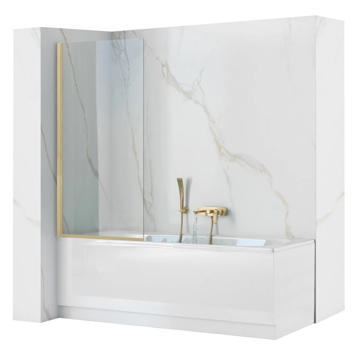 Darmowa Dostawa - Parawan nawannowy jednoczęściowy Rea Elegant Gold REAW6601