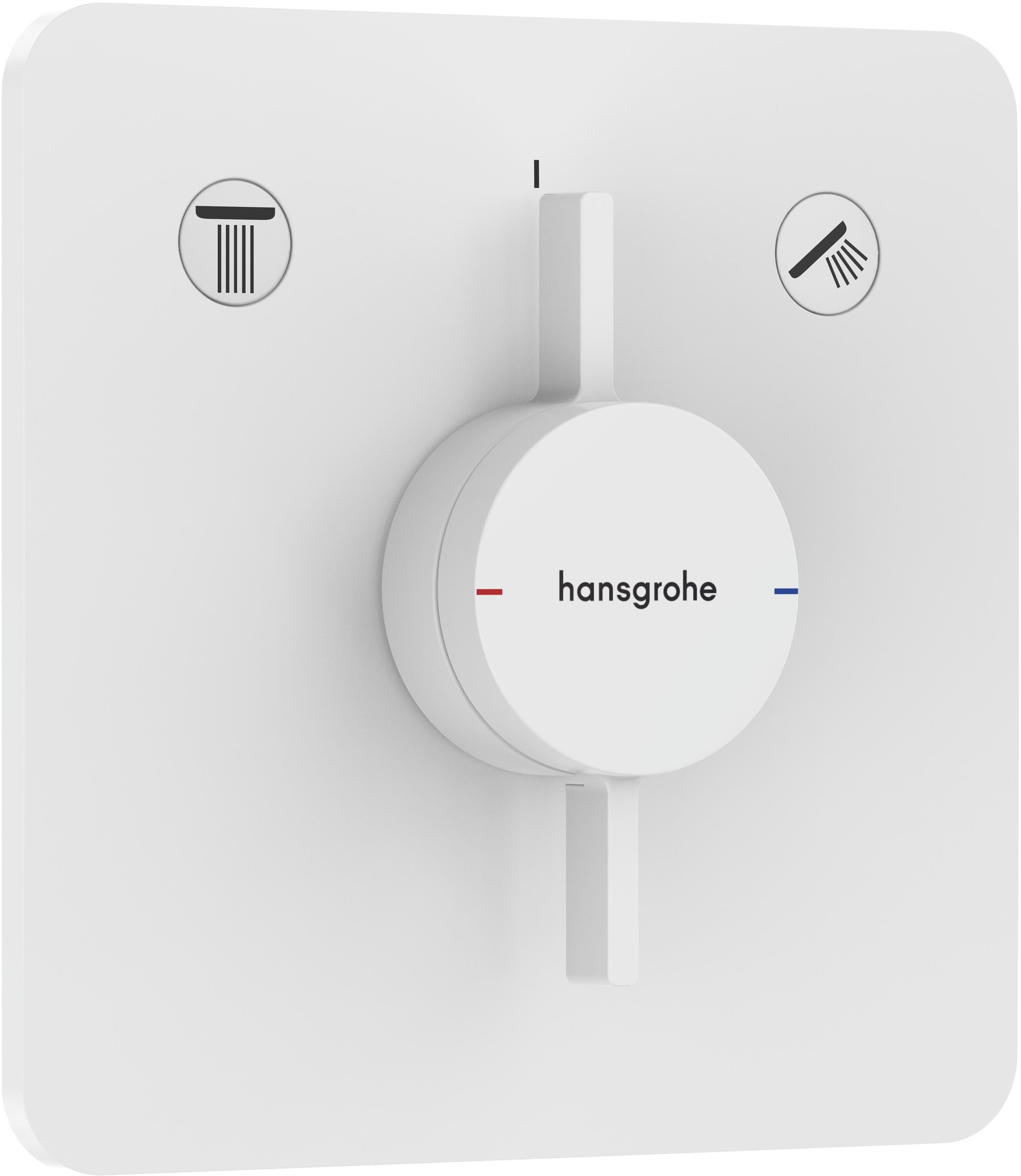 Darmowa Dostawa - Bateria wannowo-prysznicowa podtynkowa biała Hansgrohe DuoTurn Q 75414700