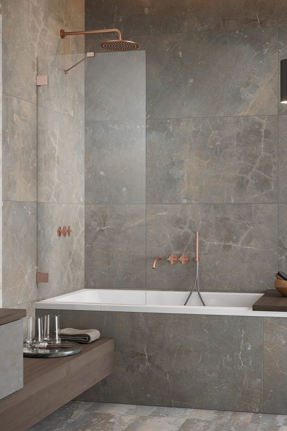 Darmowa Dostawa - Parawan nawannowy jednoczęściowy Radaway Essenza Pro Brushed Copper PNJ II 101010609301