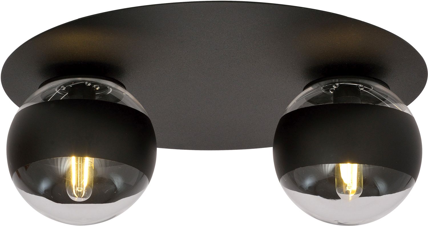 Darmowa Dostawa - Lampa podsufitowa 2x10 W czarna-przezroczysta Emibig Solar Stripe 11292