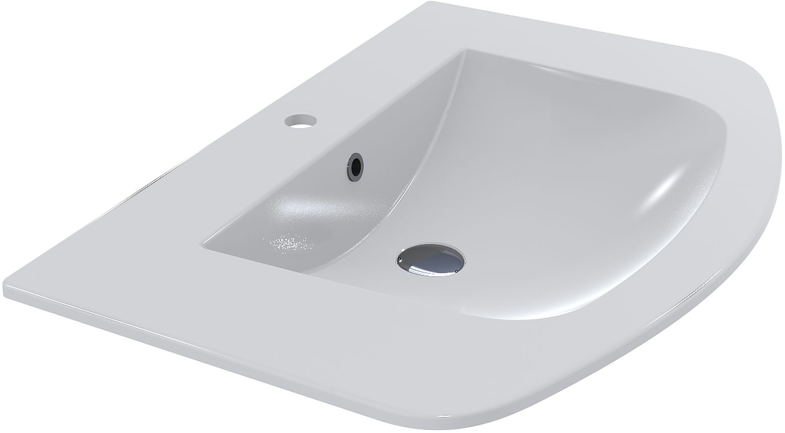 Darmowa Dostawa - Umywalka 80.1x54.3 cm półokrągła wpuszczana biała Miraggio Dea 0001536