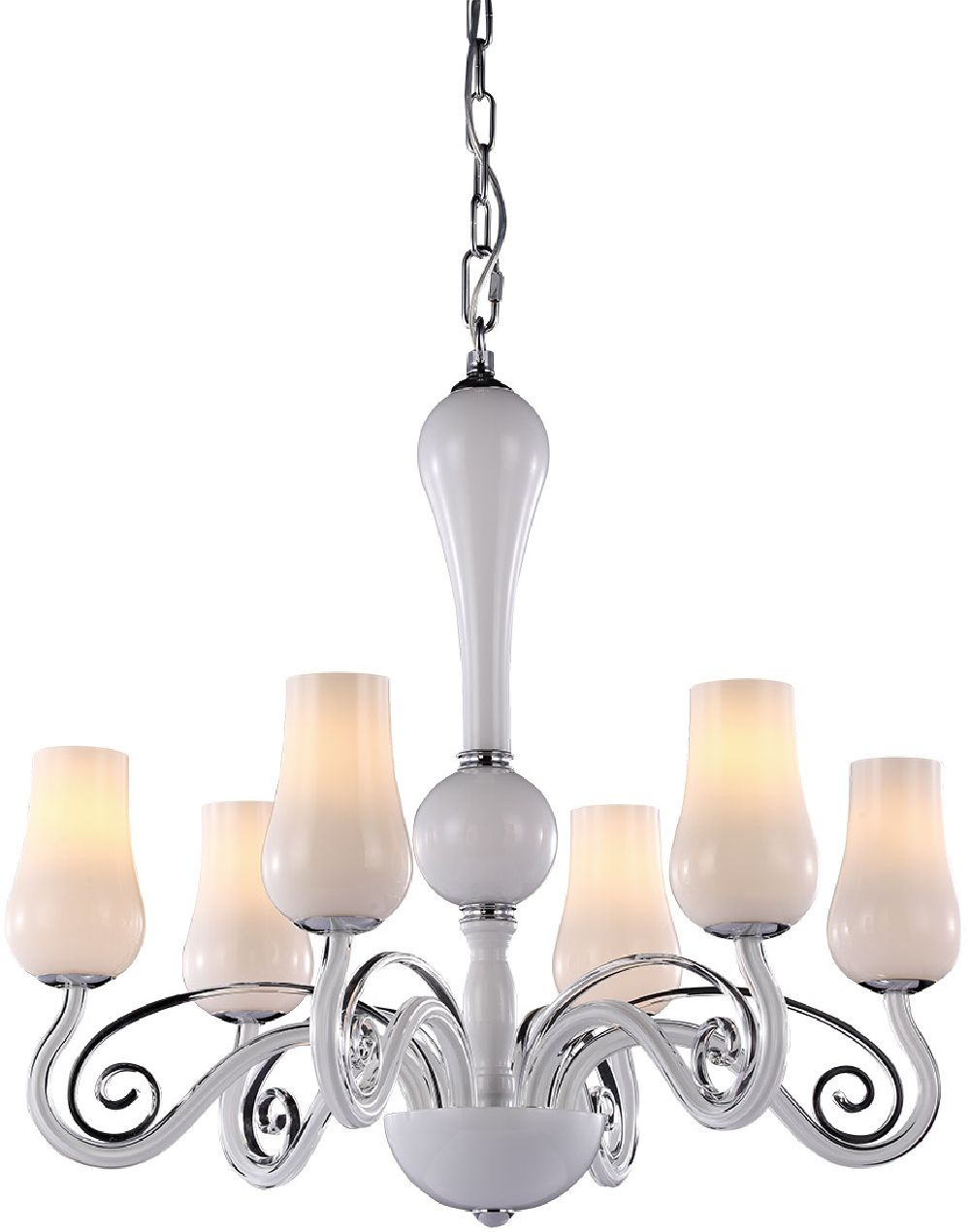 Darmowa Dostawa - Lampa wisząca 6x40 W biała Italux Lybra MD109046A