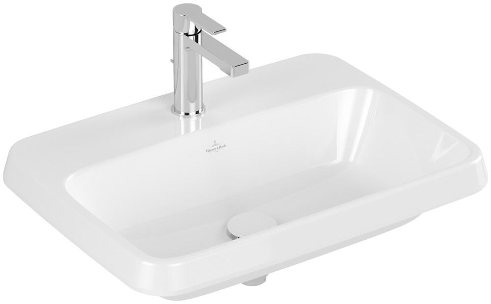 Darmowa Dostawa - Umywalka 60x45 cm prostokątna wpuszczana biała Villeroy & Boch Architectura 5A676101