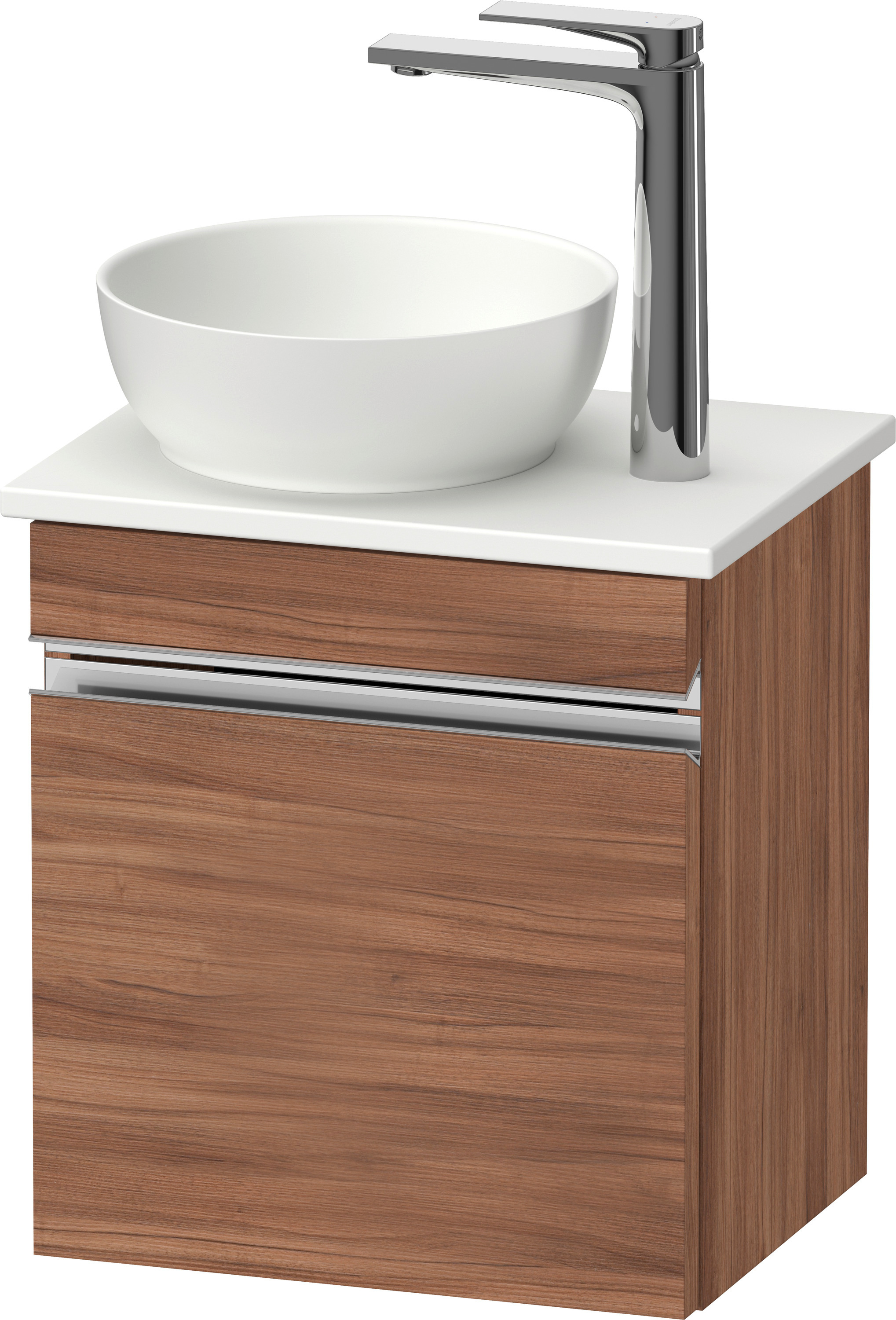 Darmowa Dostawa - Szafka 40x32.5x44 cm podumywalkowa wisząca orzech-chrom Duravit Sivida SV4656L10790000