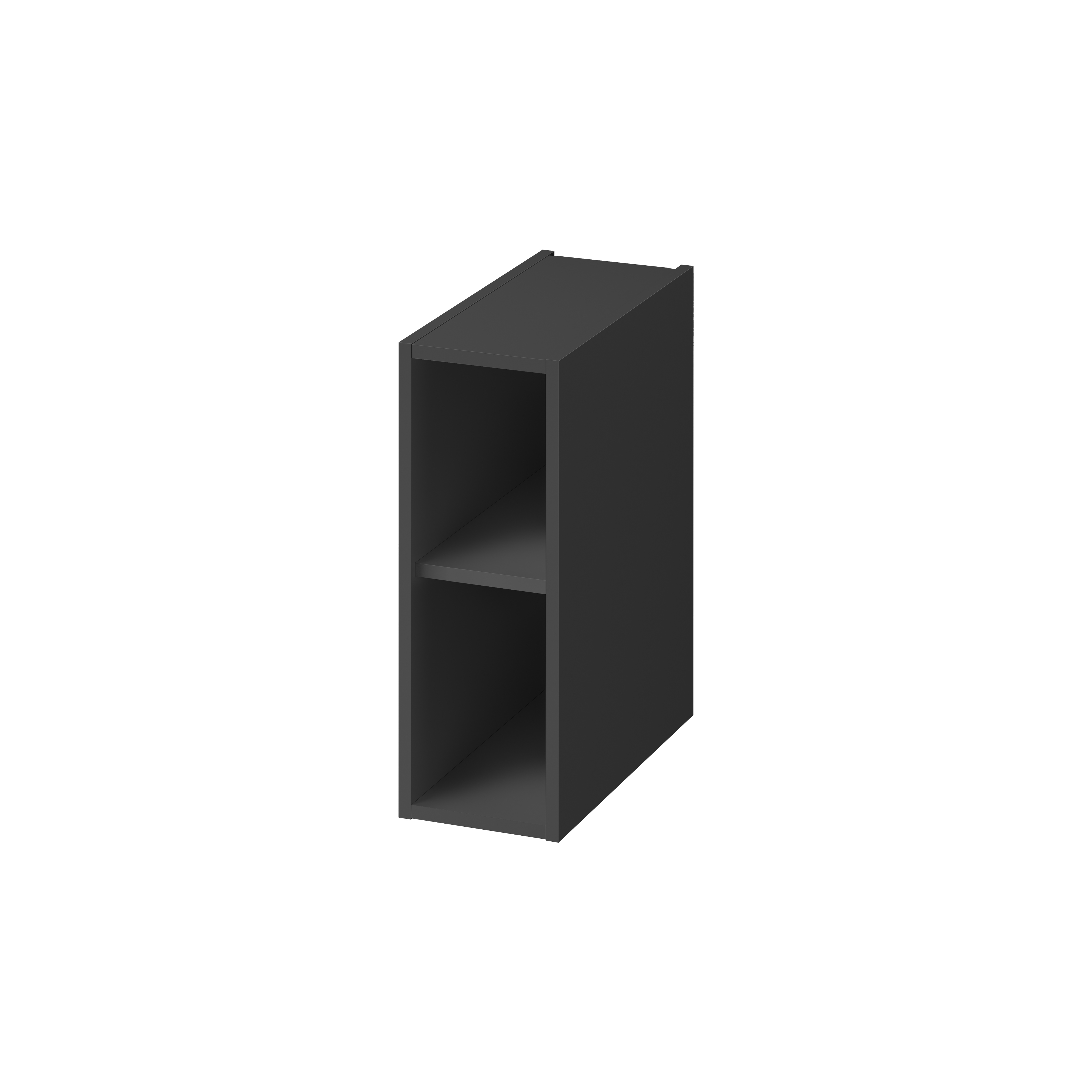 Darmowa Dostawa - Szafka 20x44.4x55.1 cm boczna wisząca antracyt Cersanit Larga S164043