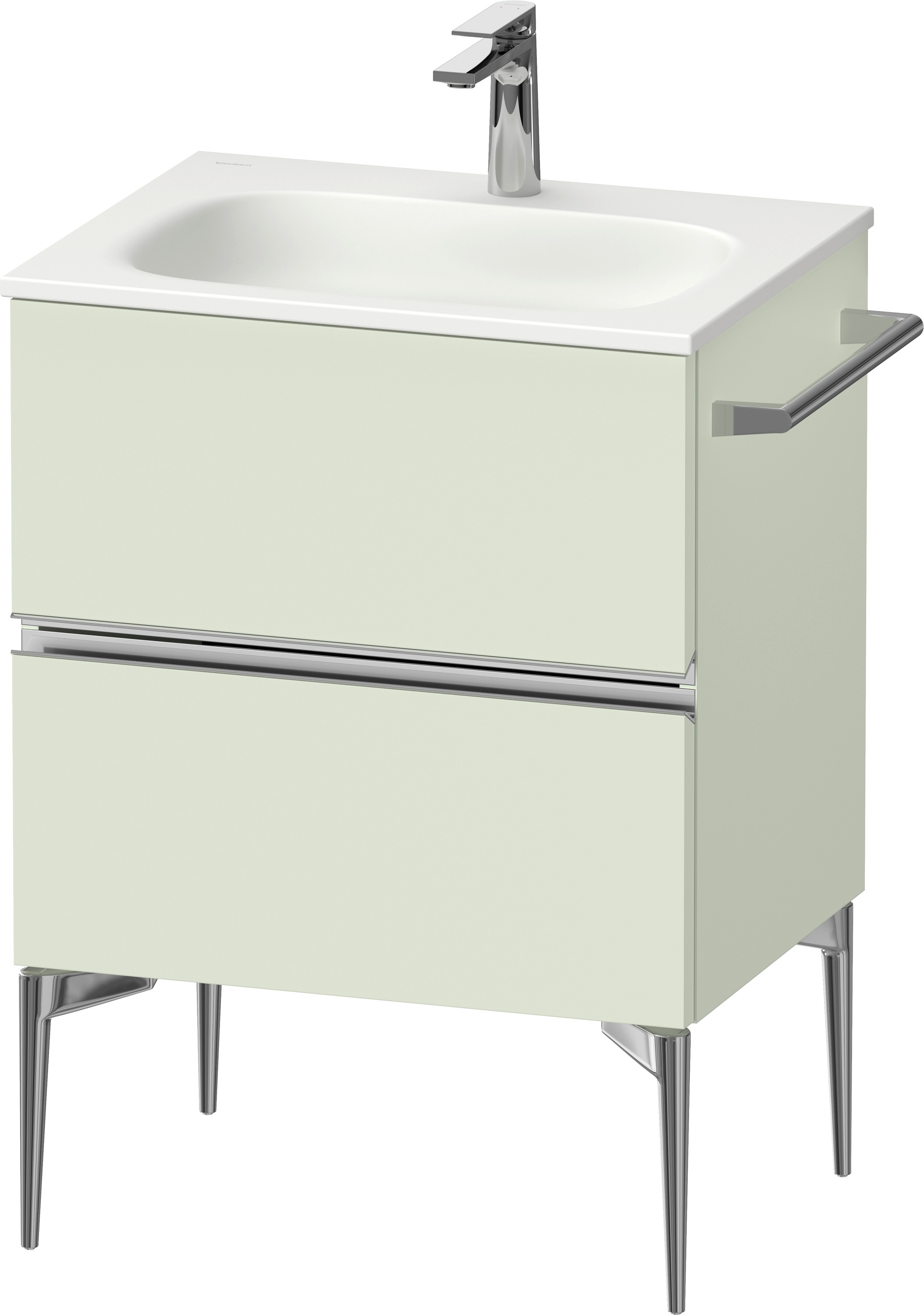 Darmowa Dostawa - Szafka 61x47.7x59.2 cm podumywalkowa wisząca zielona-chrom Duravit Sivida SV4650010HH0000
