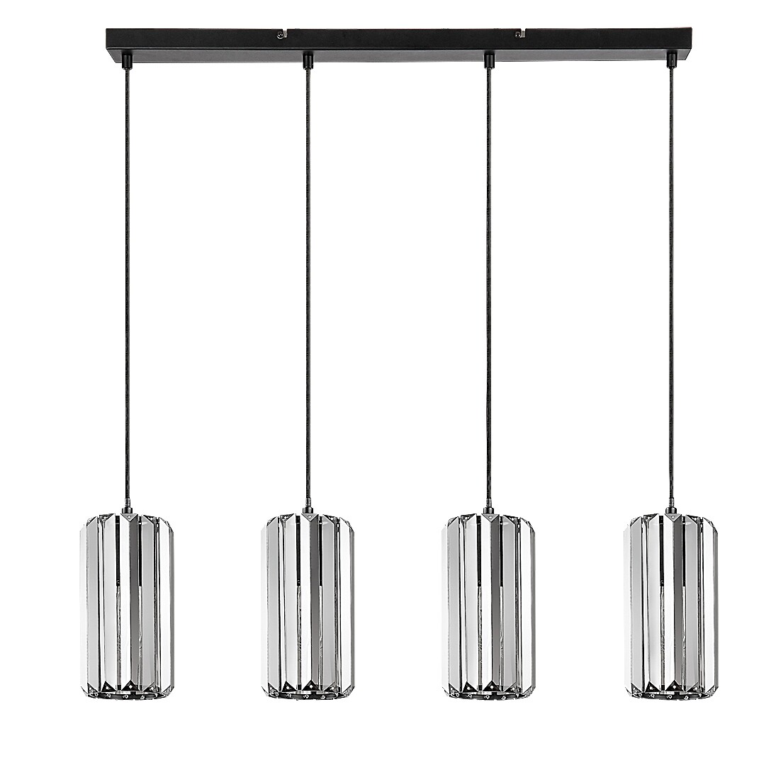 Darmowa Dostawa - Lampa wisząca 4x40 W czarna-przydymiona Rabalux Veness 72256