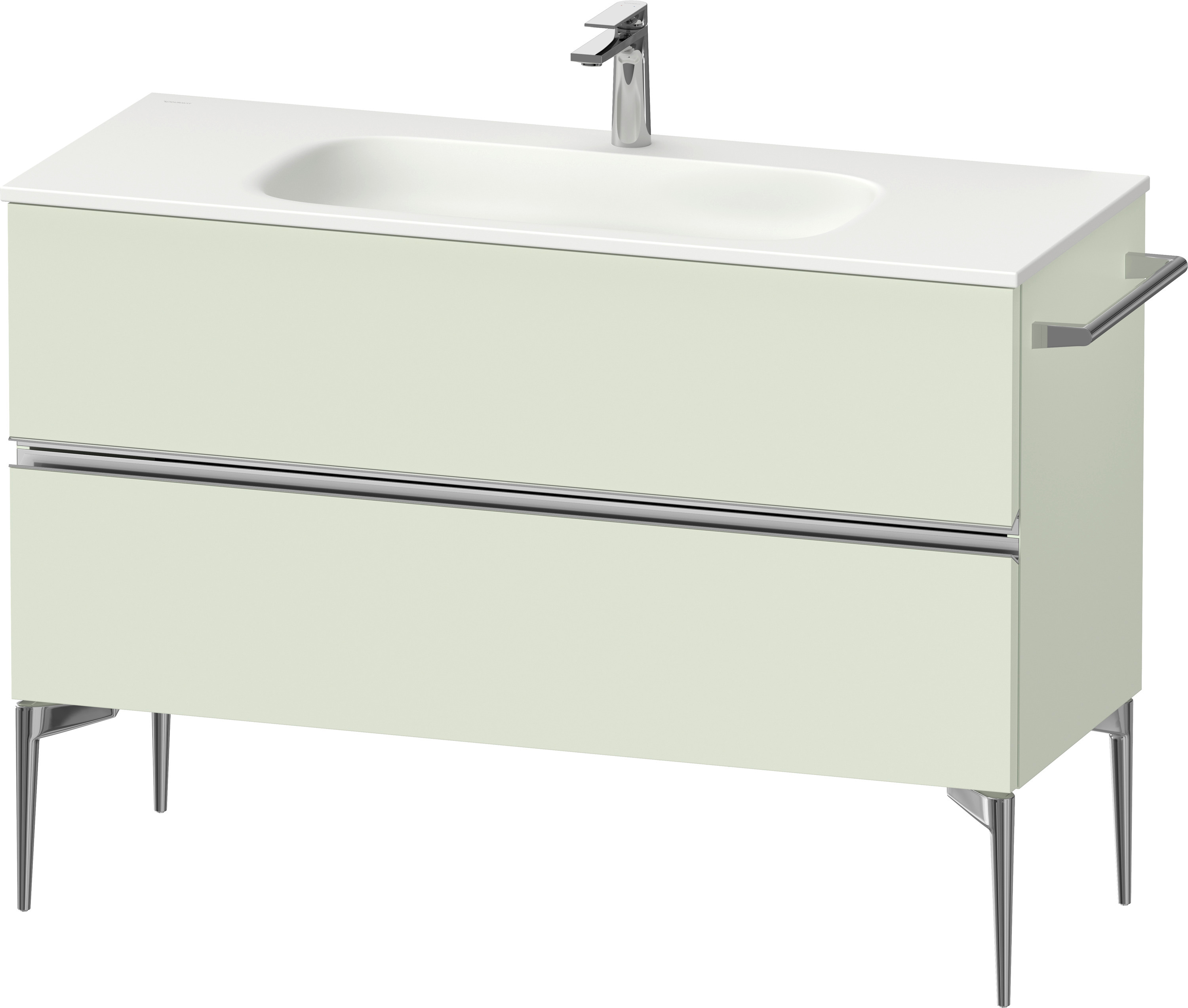 Darmowa Dostawa - Szafka 121x47.7x59.2 cm podumywalkowa wisząca zielona-chrom Duravit Sivida SV4653010HH0000