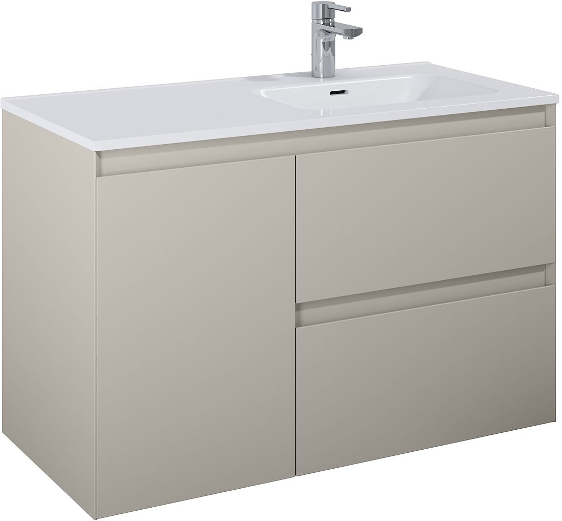Darmowa Dostawa - Szafka 100x45.8x63.5 cm podumywalkowa wisząca beżowa Elita Split RE011005057020