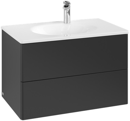 Darmowa Dostawa - Szafka 78.8x49.6x50.4 cm podumywalkowa wisząca czarna Villeroy & Boch Antao K04000PD
