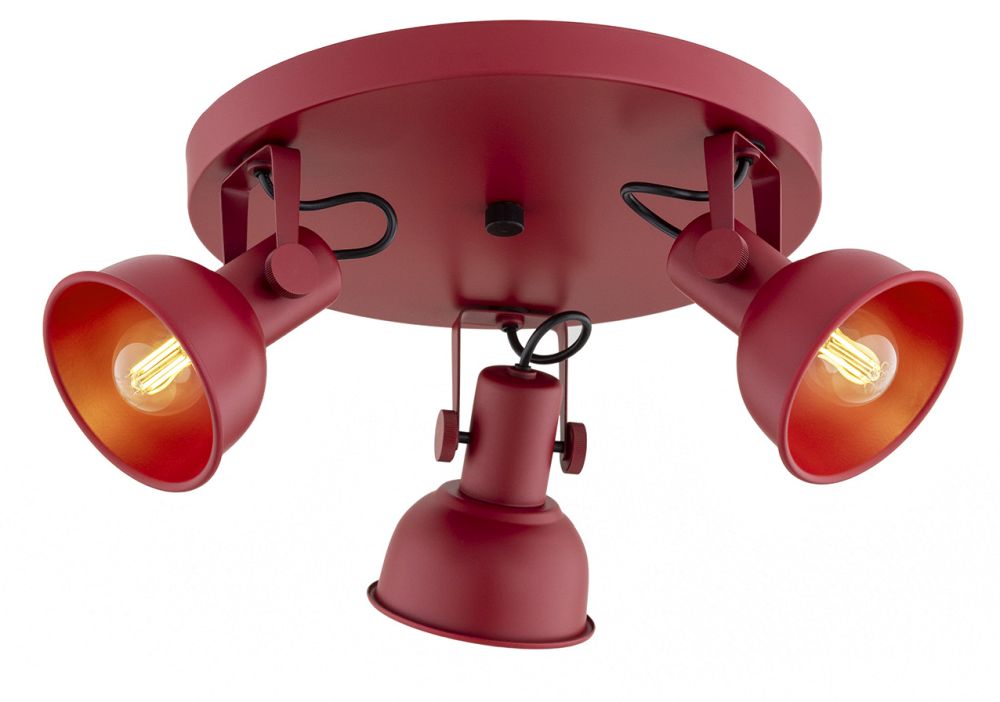 Darmowa Dostawa - Lampa podsufitowa 3x7 W czerwona Argon Lenora 6264