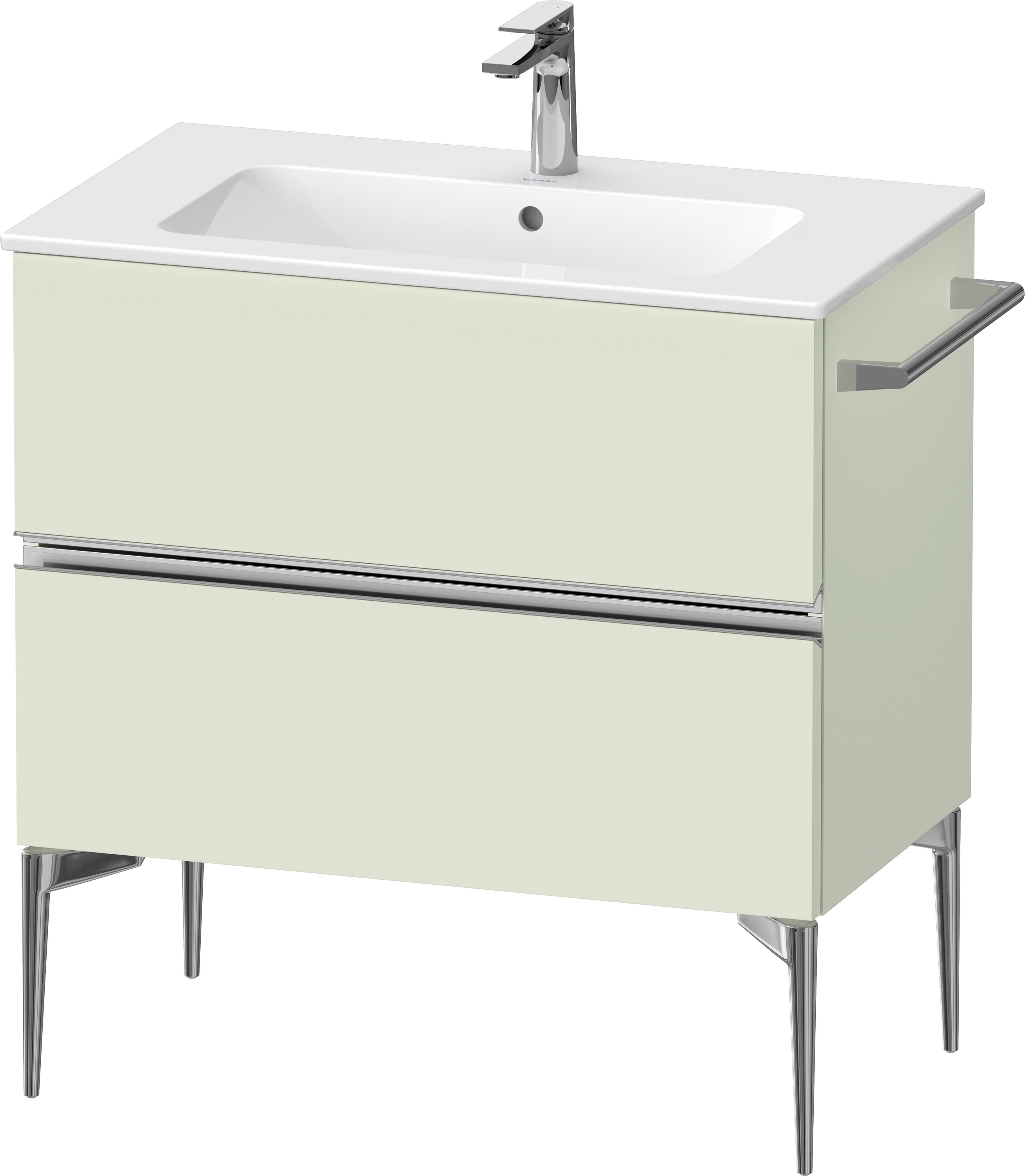Darmowa Dostawa - Szafka 81x47.7x59.1 cm podumywalkowa wisząca zielona-chrom Duravit Sivida SV4644010HH0000