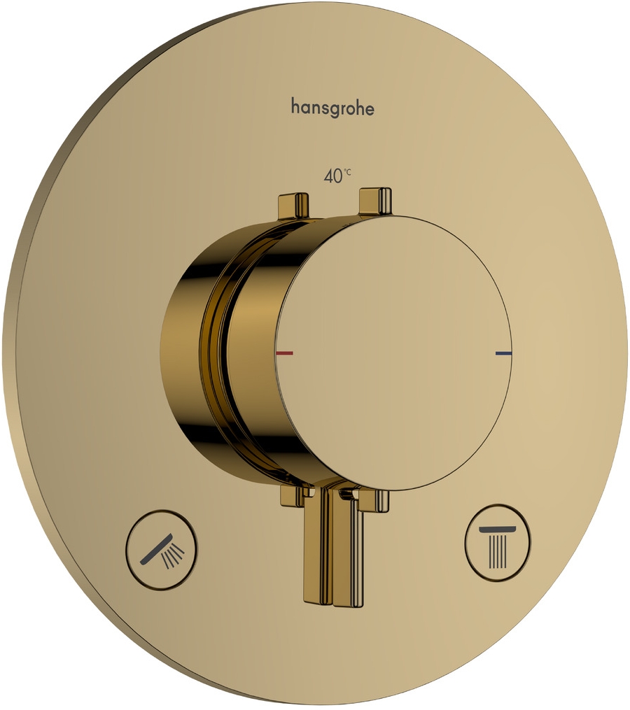 Darmowa Dostawa - Bateria wannowo-prysznicowa podtynkowa z termostatem złota Hansgrohe Ecostat Comfort S 33715990