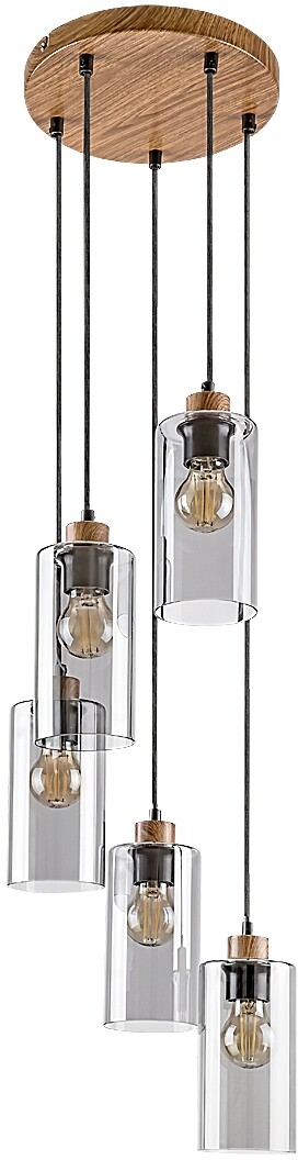 Darmowa Dostawa - Lampa wisząca 5x25 W drewno Rabalux Tanno 72125