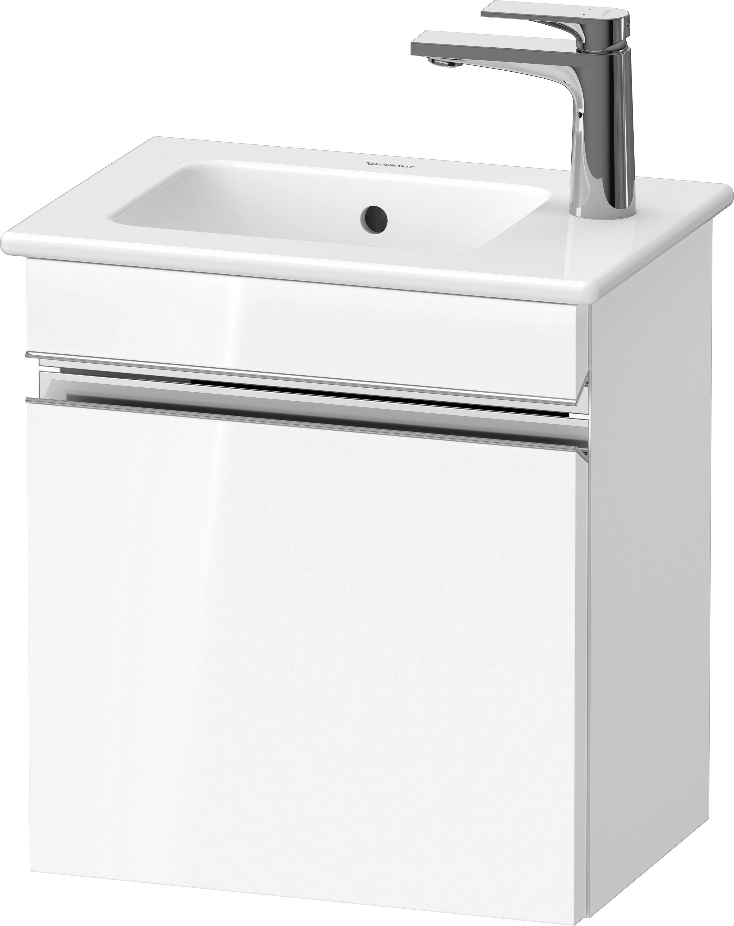 Darmowa Dostawa - Szafka 40x28.7x44.3 cm podumywalkowa wisząca biała-chrom Duravit Sivida SV4642R10220000