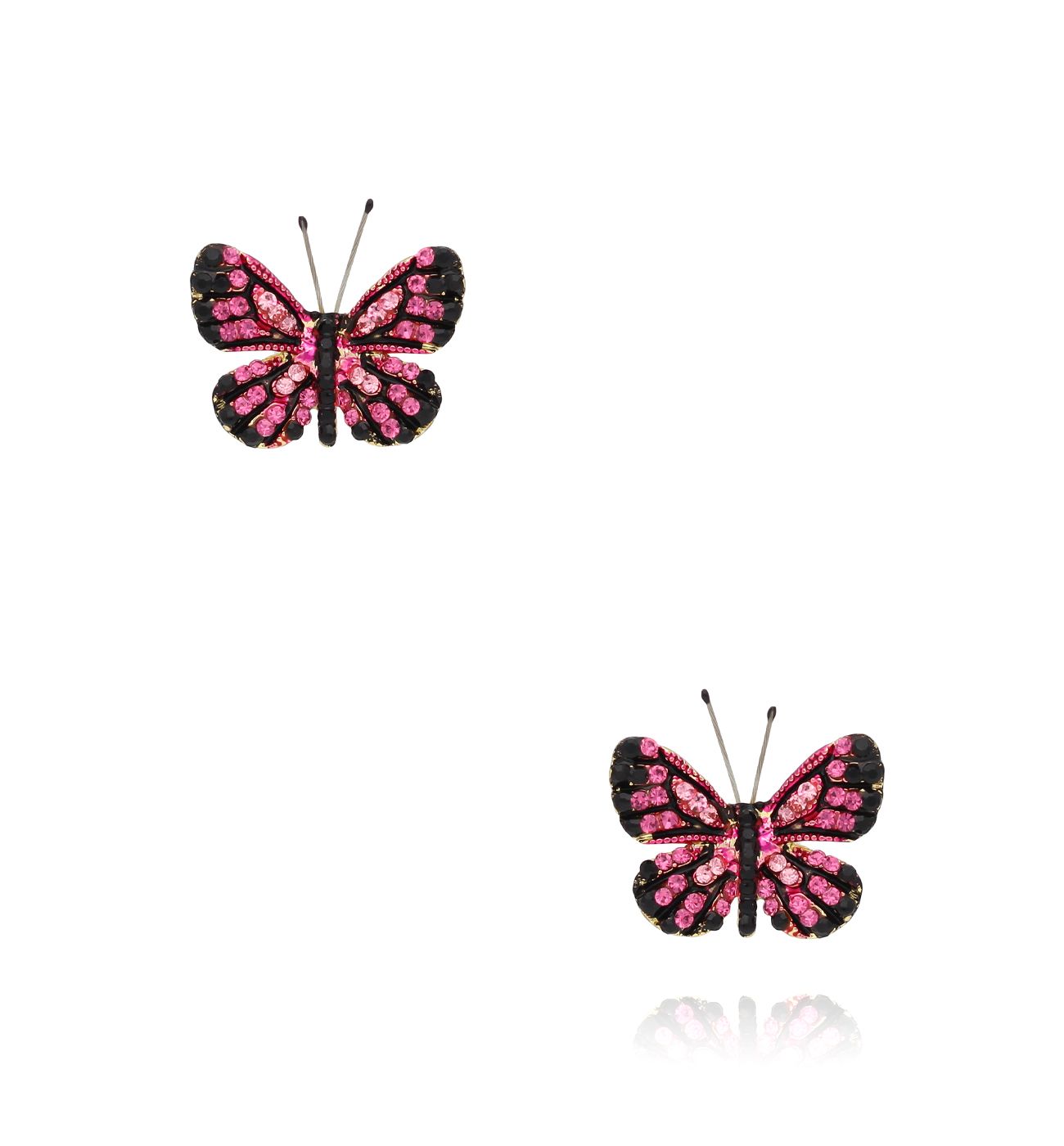 Kolczyki z kolorowymi motylkami Papillon KPI0004 - By Dziubeka