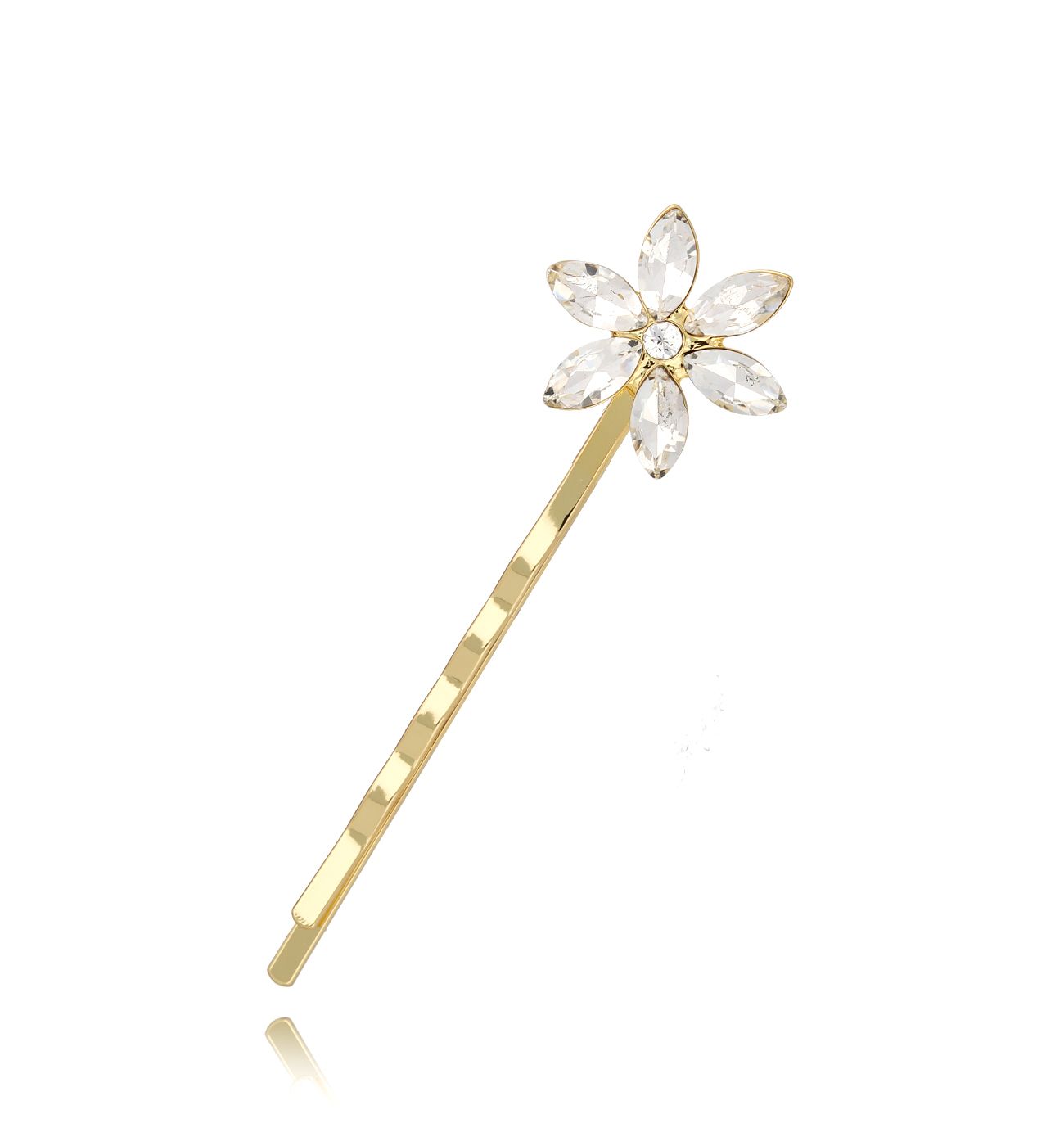 Wsuwka do włosów z transparentnym kwiatuszkiem Flor SSS0015