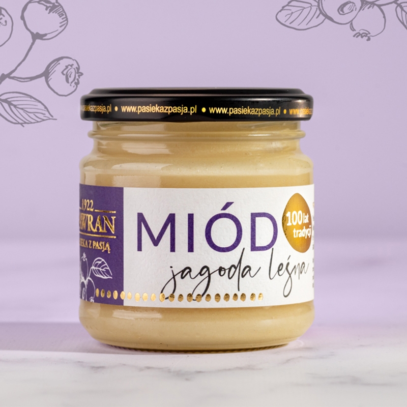 Miód z jagody leśnej 260g - Pasieka z Pasją Hawran