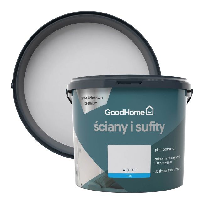 Farba plamoodporna GoodHome Premium Ściany i Sufity whistler 5 l