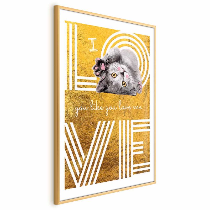 Plakat Artgeist Miłość 60x90 cm z ramą złotą 1 szt