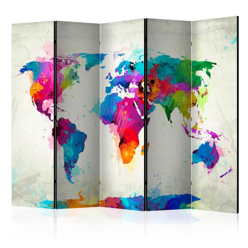 Parawan dwustronny Artgeist Mapy 225x172 cm Mapy 1 szt