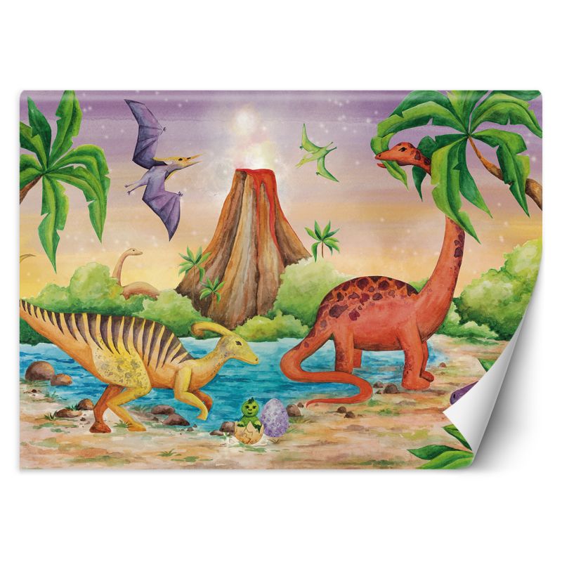 Fototapeta Feeby dla dzieci Dinozaury nad jeziorem 100x70 1 szt