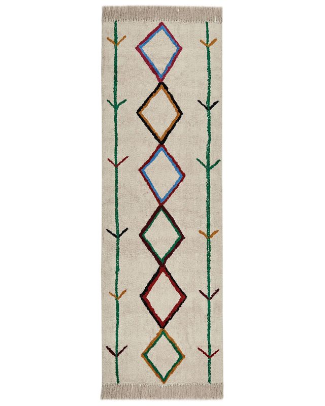 Dywan bawełniany 80 x 230 cm beżowy Cetmi 1 szt.