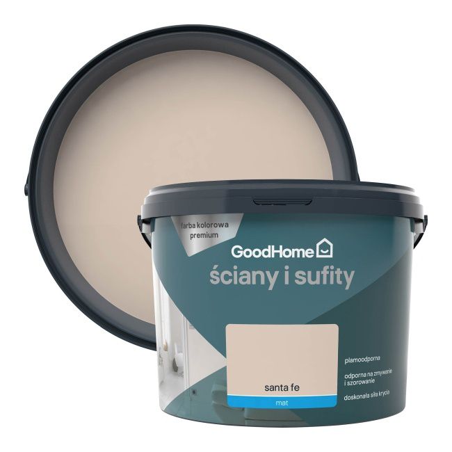 Farba plamoodporna GoodHome Premium Ściany i Sufity santa fe 2,5 l