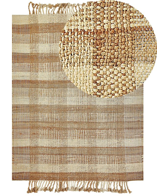 Dywan z juty 160 x 230 cm beżowy Berissa 1 szt.