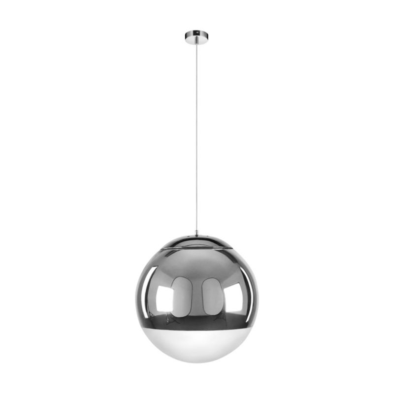 Lampa Wisząca SPOT Light 1xE27 Max.60W Połączenie Chromu i Bieli w Nowoczesnym Stylu, Polski Producent, 1 szt.